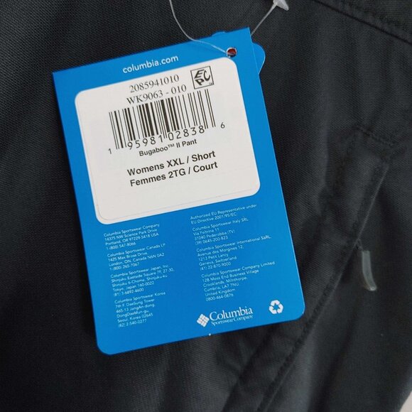 Columbia Women's Bugaboo II Insulated Snow Ski Snowboard Pants XXL Black NEW - Picture 2 of 5